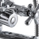 Змішувач для ванни двовентильний з латуні з коротким виливом Champion Dominox 140 (CH0016) колір Сталевий