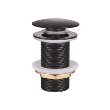 Донный клапан для умывальника Mixxus POP-UP-04 Black 1 1/4'' (кнопка) (Черный) (MI6140)