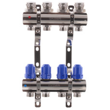 Коллекторный блок с термостатич. клапанами Koer KR.1100-04 1”x4 ways (KR2630)