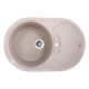 Кухонна мийка врізна з граніту овальна Haiba HB8310-G319 sand 780x500x220 (HB0977) колір Пісочний