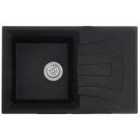 Кухонна мийка прямокутна з граніту Haiba HB8104-G226 Black 780x500x200 (HB0987) колір Чорний