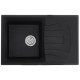 Кухонна мийка прямокутна з граніту Haiba HB8104-G226 Black 780x500x200 (HB0987) колір Чорний