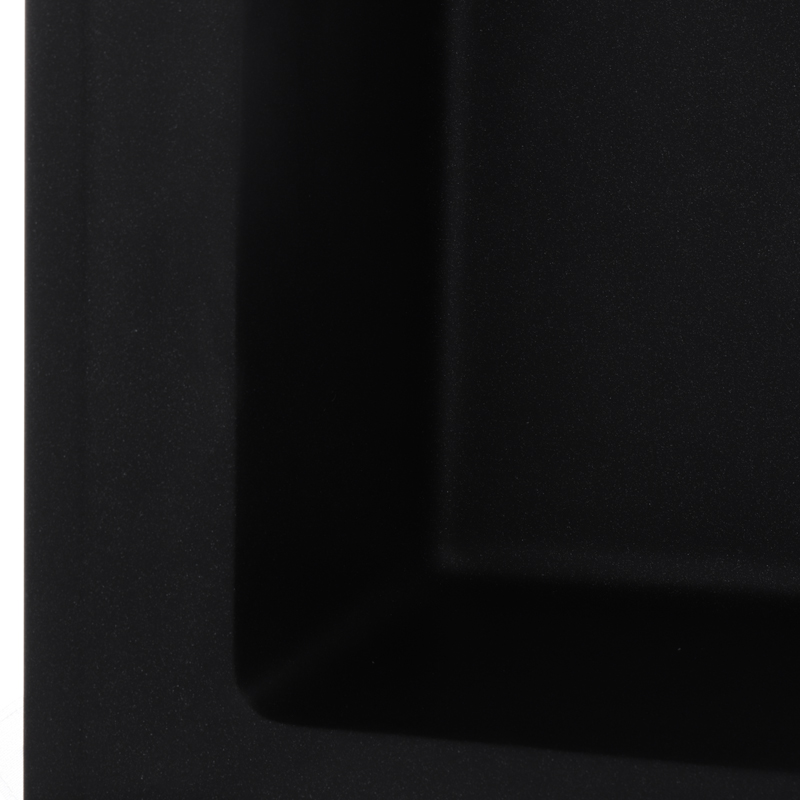 Кухонна мийка прямокутна з граніту Haiba HB8104-G226 Black 780x500x200 (HB0987) колір Чорний