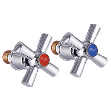 Ручки с кран буксами (пара) Zerix Handles SET-A722 (керамика) (ZX2952)
