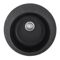Кухонна мийка з граніту кругла Haiba HB8301-G228 Gray 490x180 (HB0972) колір Сірий
