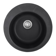Кухонна мийка з граніту кругла Haiba HB8301-G228 Gray 490x180 (HB0972) колір Сірий