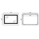 Дзеркало Mixxus Style MR03-70x50 (годинник, LED-підсвічування, антизапотівання) (MI6006)