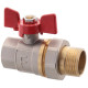 Кран с американкой 3/4" FERRO PL art. 400 (латунный шар) (FE0555)