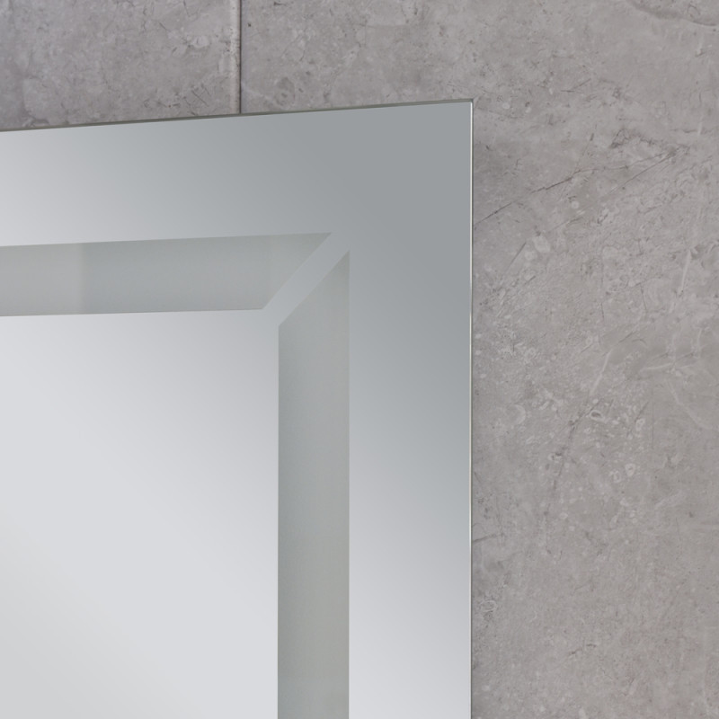Дзеркало Mixxus Light MR01-80x60 (годинник, LED-підсвічування, антизапотівання) (MI5998)