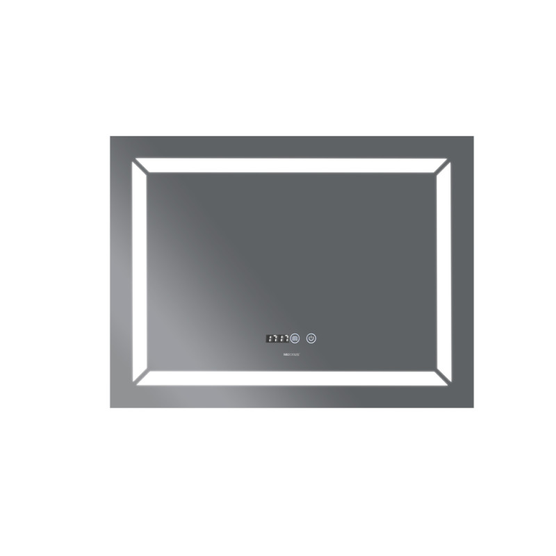 Дзеркало Mixxus Light MR01-80x60 (годинник, LED-підсвічування, антизапотівання) (MI5998)