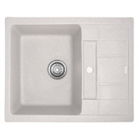 Кухонна мийка з граніту прямокутна Haiba HB8210-G322 Beige 620x500x200 (HB0986) колір Бежевий