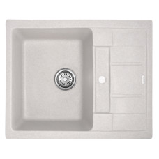 Кухонна мийка з граніту прямокутна Haiba HB8210-G322 Beige 620x500x200 (HB0986) колір Бежевий