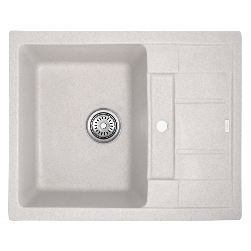 Кухонна мийка з граніту прямокутна Haiba HB8210-G322 Beige 620x500x200 (HB0986) колір Бежевий