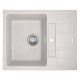 Кухонна мийка з граніту прямокутна Haiba HB8210-G322 Beige 620x500x200 (HB0986) колір Бежевий