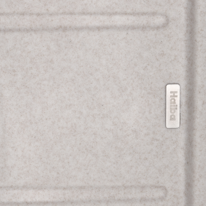 Кухонна мийка з граніту прямокутна Haiba HB8210-G322 Beige 620x500x200 (HB0986) колір Бежевий