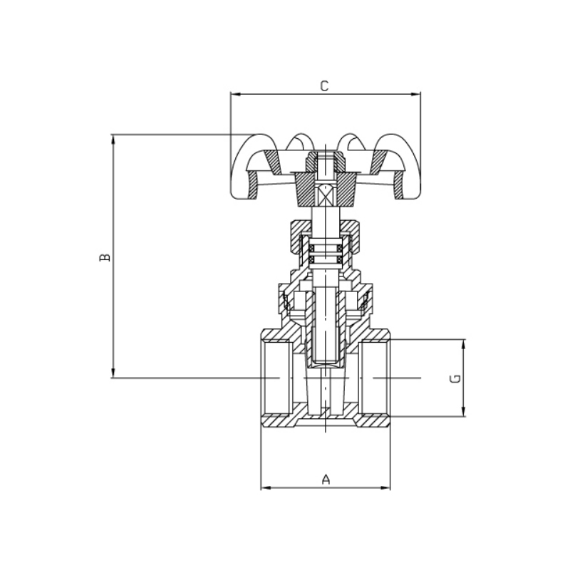 Задвижка клиновая Koer KR.280 - 1 1/2" (KR2909)
