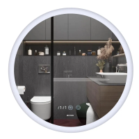 Дзеркало Mixxus Plain MC10-60 (годинник, LED-підсвічування, антизапотівання) (MI6013)