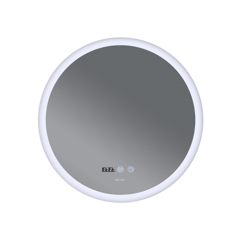 Дзеркало Mixxus Plain MC10-60 (годинник, LED-підсвічування, антизапотівання) (MI6013)