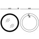 Дзеркало Mixxus Plain MC10-60 (годинник, LED-підсвічування, антизапотівання) (MI6013)
