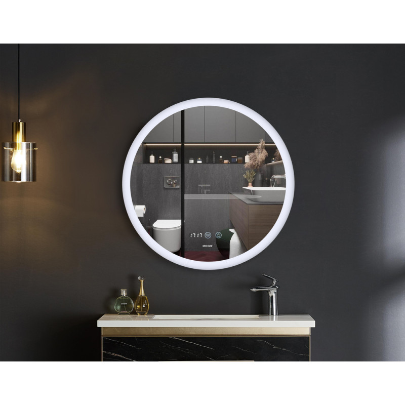 Дзеркало Mixxus Plain MC10-60 (годинник, LED-підсвічування, антизапотівання) (MI6013)