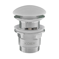Донный клапан для умывальника с переливом Koer PW-03-11 1 1/4'' (кнопка) (KR3397)