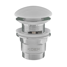 Донный клапан для умывальника с переливом Koer PW-03-11 1 1/4'' (кнопка) (KR3397)