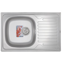 Кухонна мийка врізна з нержавіючої сталі прямокутна Haiba 78x50 (decor) (HB0648) колір Сталевий